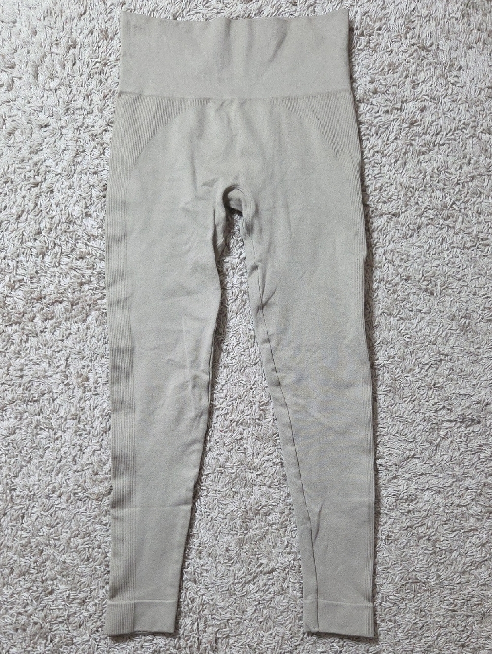 SET Active High-Waist Seamless Leggings in Light Beige, SM, $128.00
